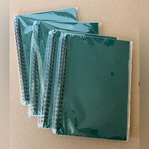Green Spiral A5 Lined Notebook Set of 4